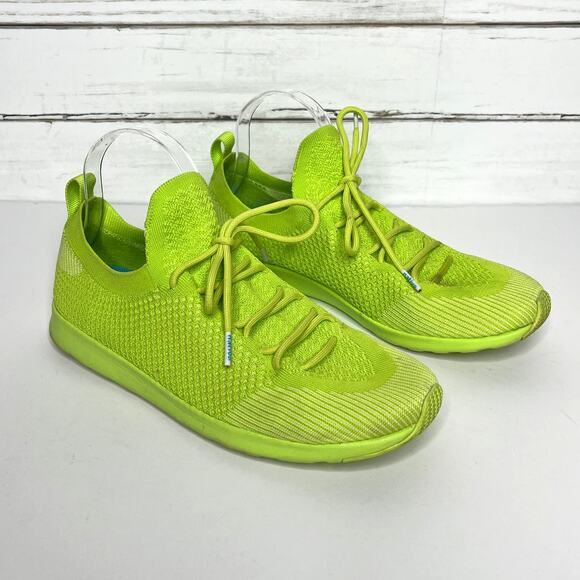 Native Shoes Size 9 Apollo Mercury Liteknit Sneakers Neon Green Light Athletic main image 9